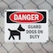 Signmission Guard Dogs On Duty Danger Sign, Plastic, 10in W x 7in L, 2PK OS-2PACK-DS-P-710-L-1286 - alternate 2